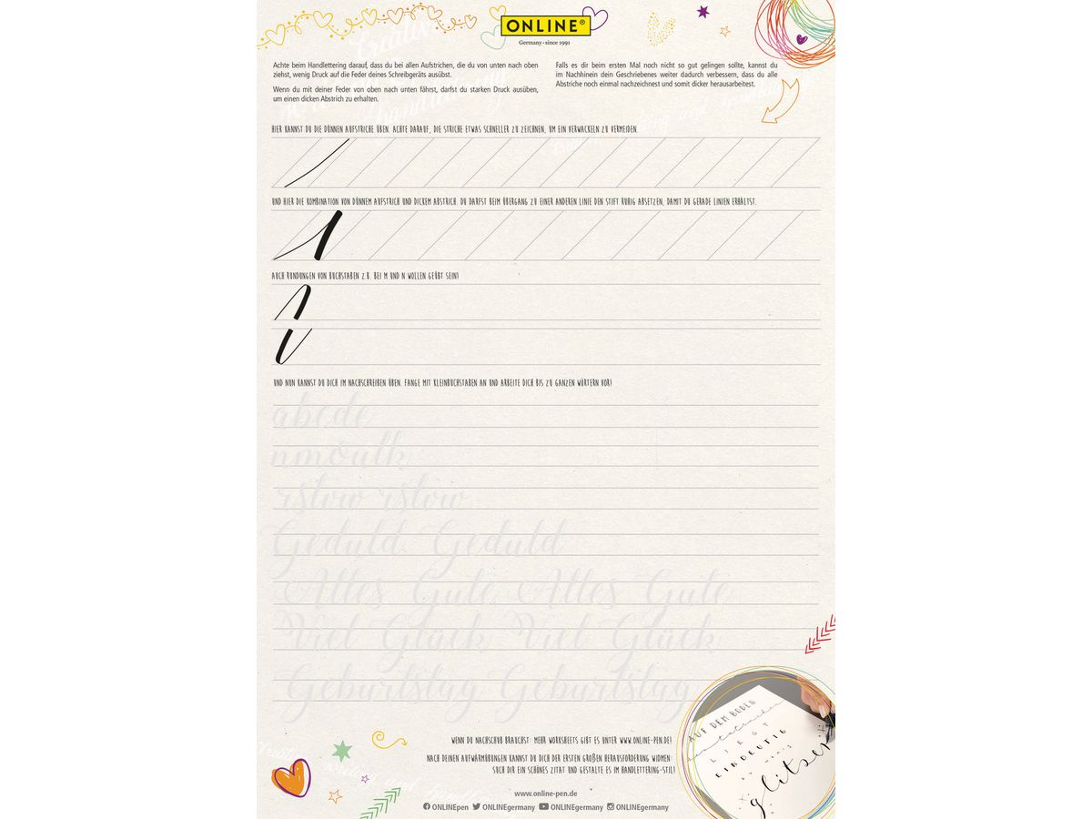 ONLINE Handlettering Set 1.4mm 12483 Spring Vibes blau (4014421124838)