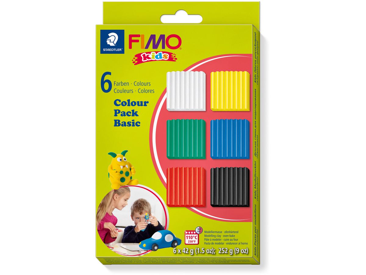 FIMO Set de modelage Kids 6x42g 803201 Basic (4007817805176)