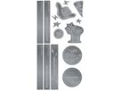 COOCAZOO Set d'autocollants 211489 Silver 15 Sticker (4047443493392)