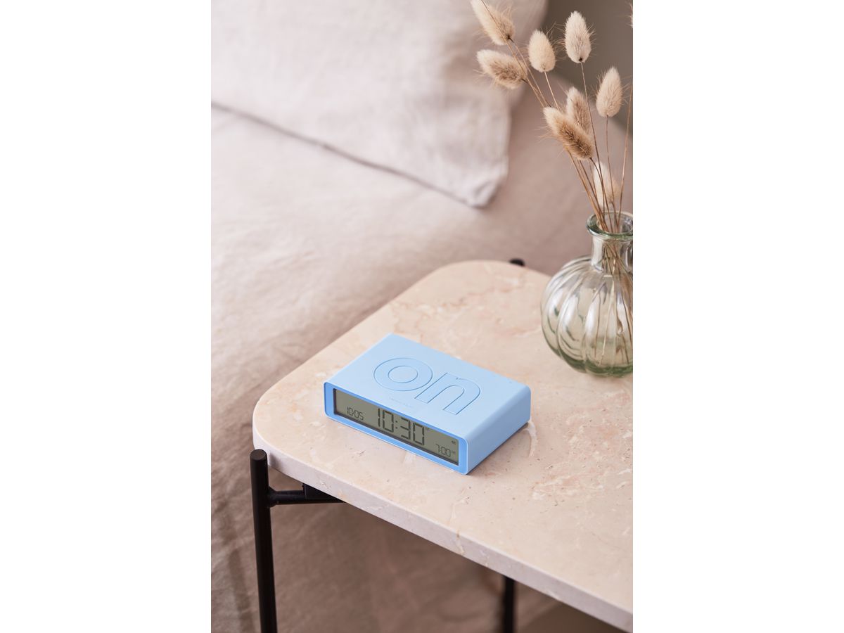 LEXON Wecker Flip Classic LR157LB1 hellblau, USB-C (3660491209459)