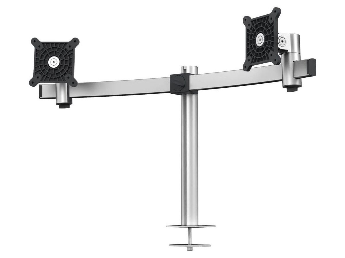 DURABLE Monitor Halterung 508623 für 2 Monitore, Tischklemme (4005546998411)