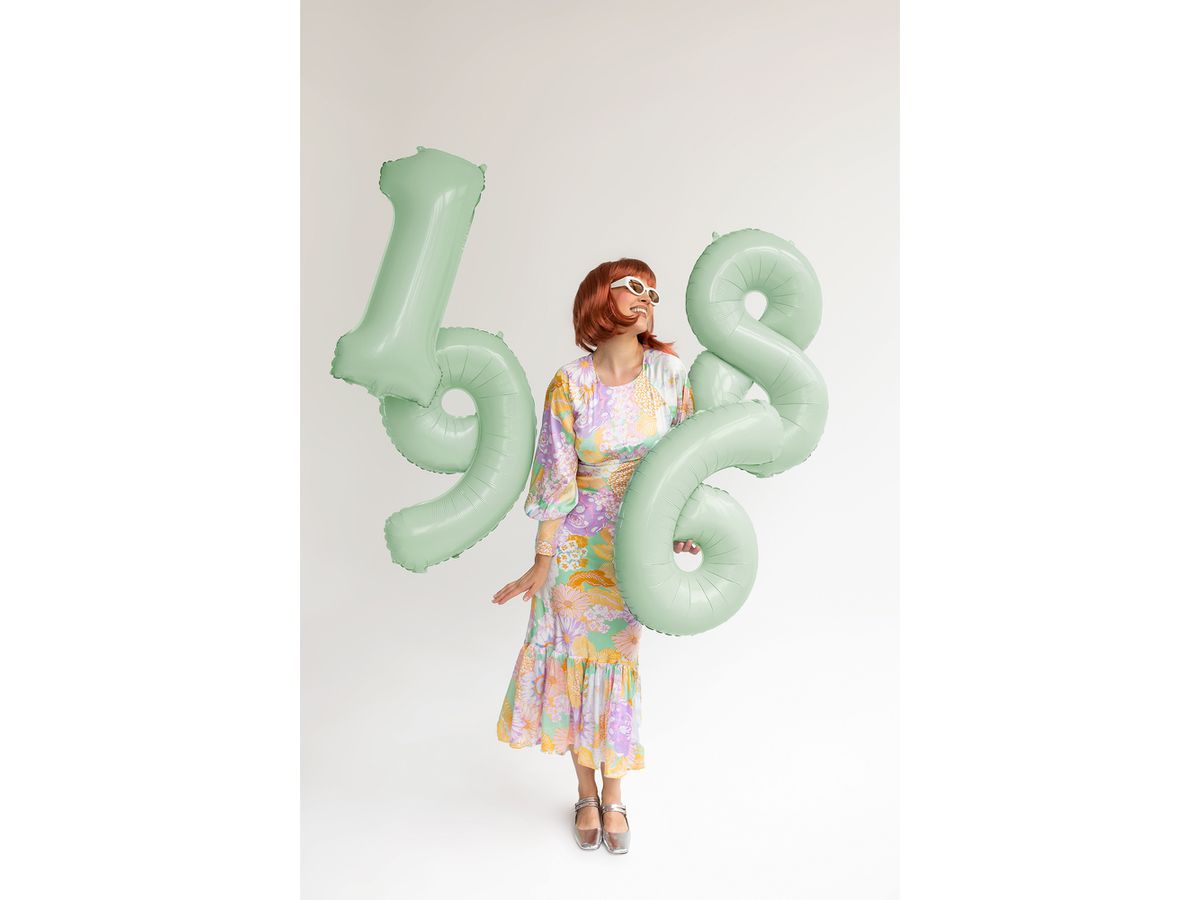 PARTYDECO Palloncino in foil no. 6 72cm FB230G-6-012 verde chiaro (5904555052680)