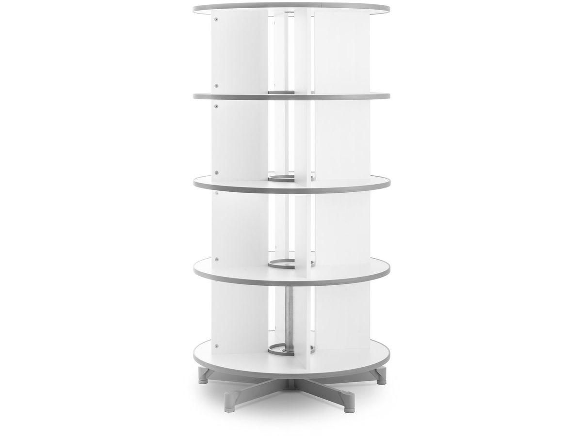 MOLL Colonne rotative Depotfile 1002305 blanc, 4 étages 80x80x138cm (4042984142549)