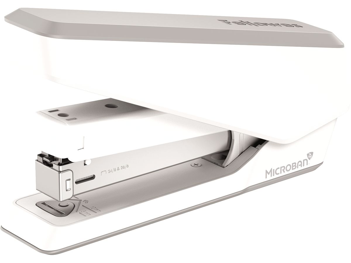 FELLOWES Agrafeuse EasyPress LX850 5011801 Microban, blanc 25 feuilles (0043859776573)