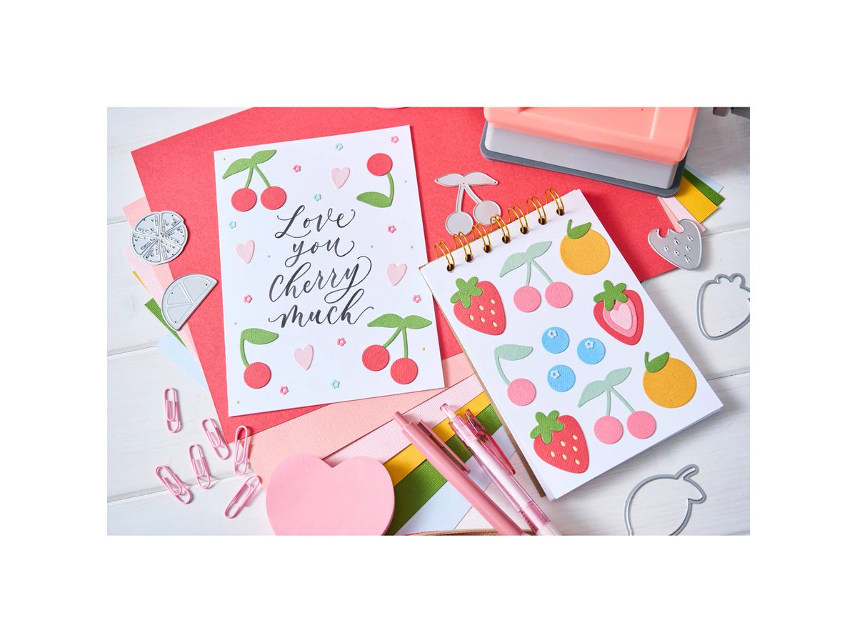 SIZZIX Stanzformen 666966 Fruit Doodles 17 Stück (0630454292661)