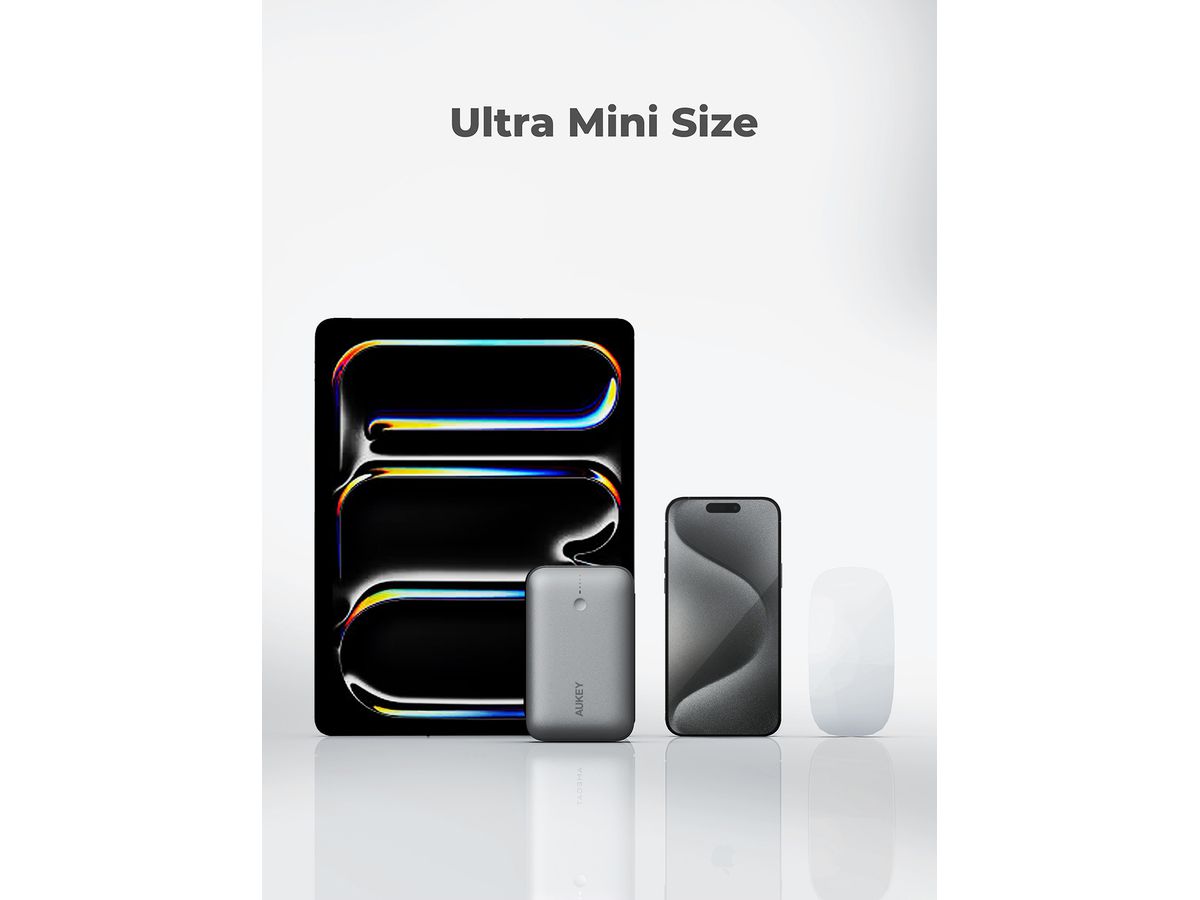 AUKEY Spark Mini 20000, 20W, PD,QC PB-Y57 GR Powerbank, Gray,USB-C,USB-A (0689323788330)
