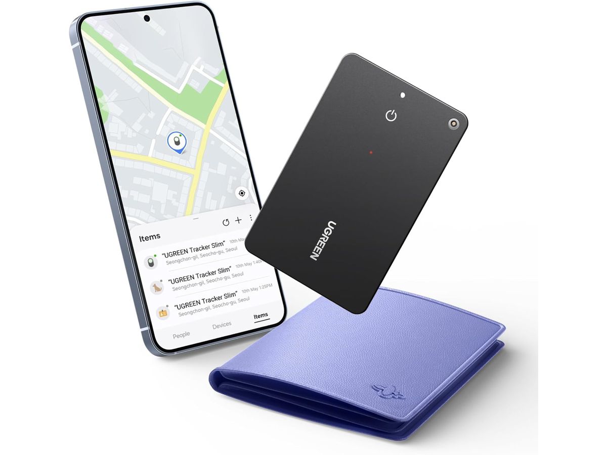 UGREEN Tracker Samsung SmartThings 55770 Slim Card,Black (6941876257706)