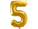 PARTYDECO Palloncino in foil no. 5 86cm FB1M-5-019 oro (5902230736153)