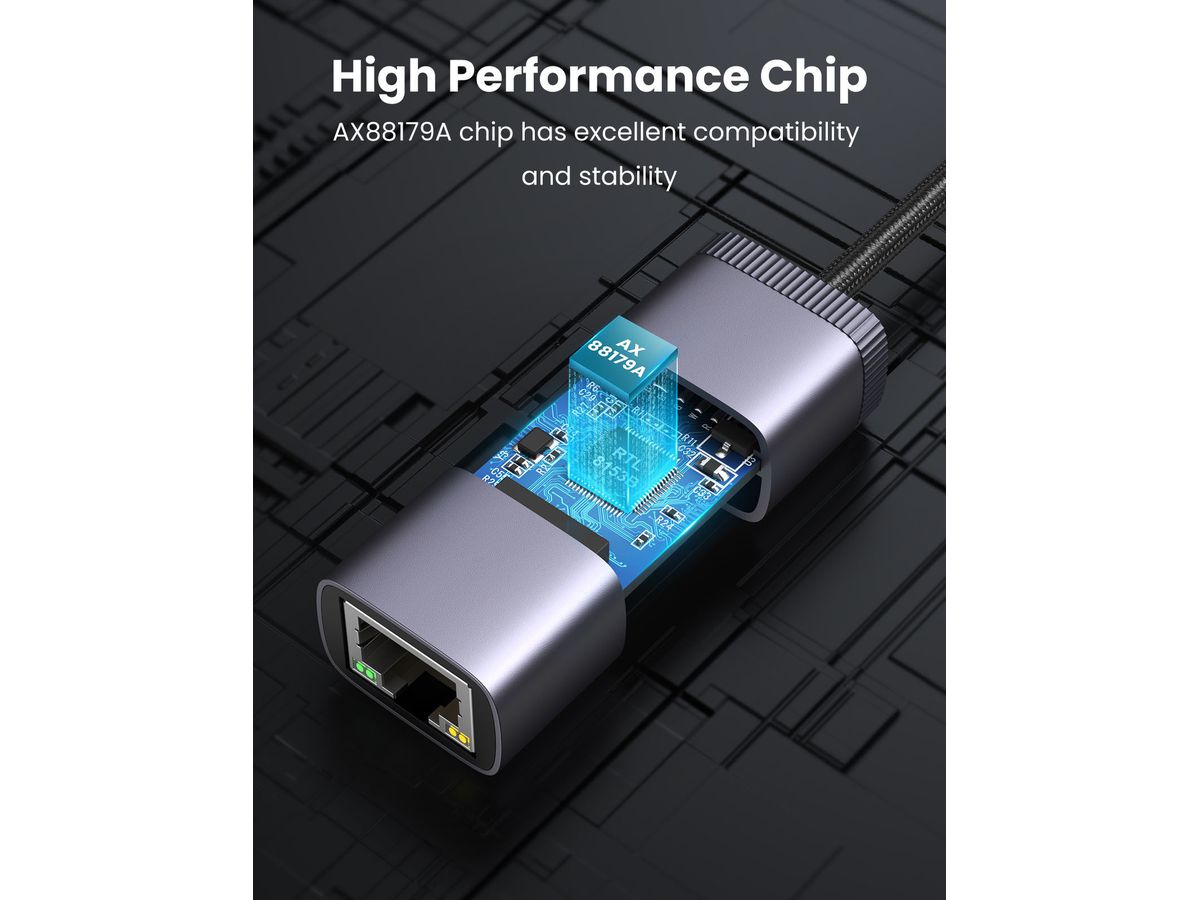 UGREEN Gigabit Ethernet Adapter 40322 USB-C (6957303843220)