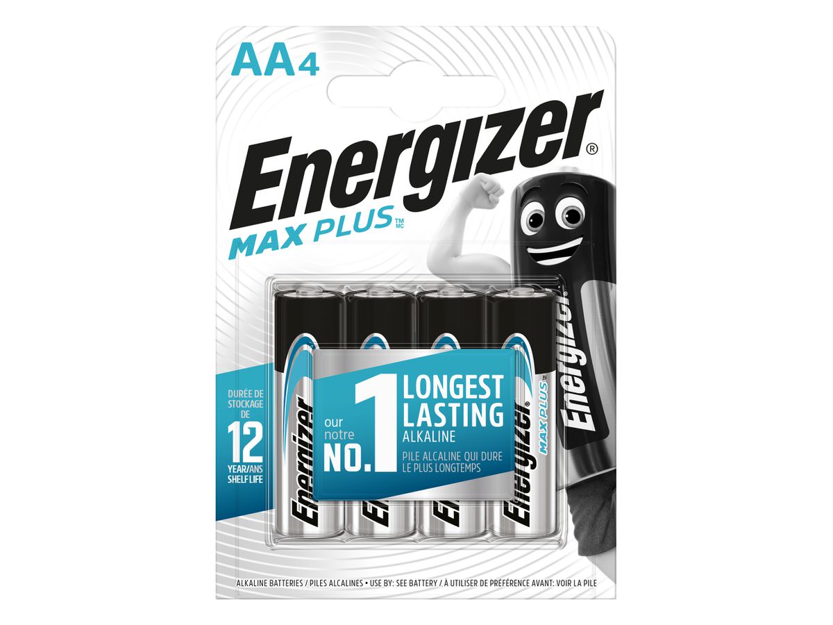 ENERGIZER Batterie Max Plus 1,5V E301323603 Mignon 2800 mAh 4 Stück (7638900423211)