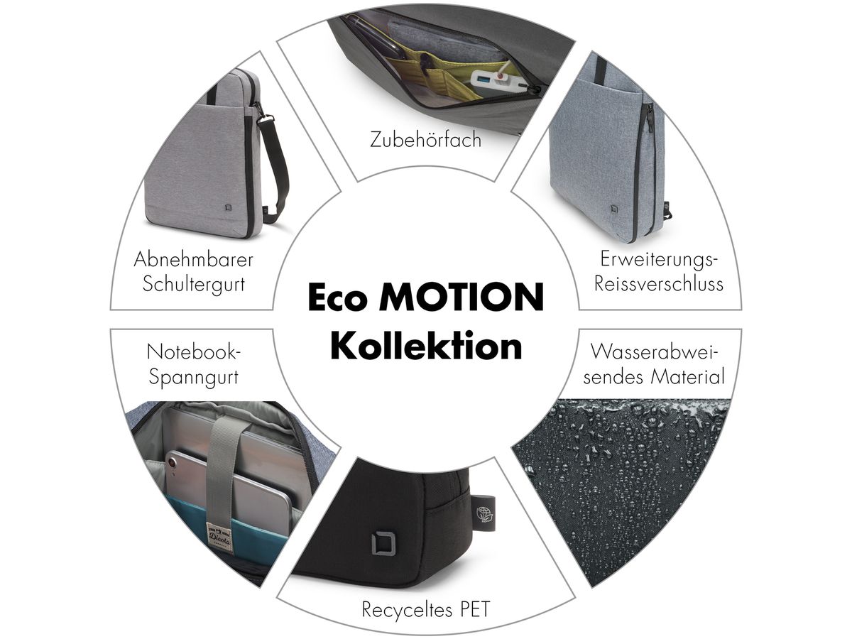 DICOTA Eco Acc. Pouch MOTION grey D31882-RPET (7640186418270)