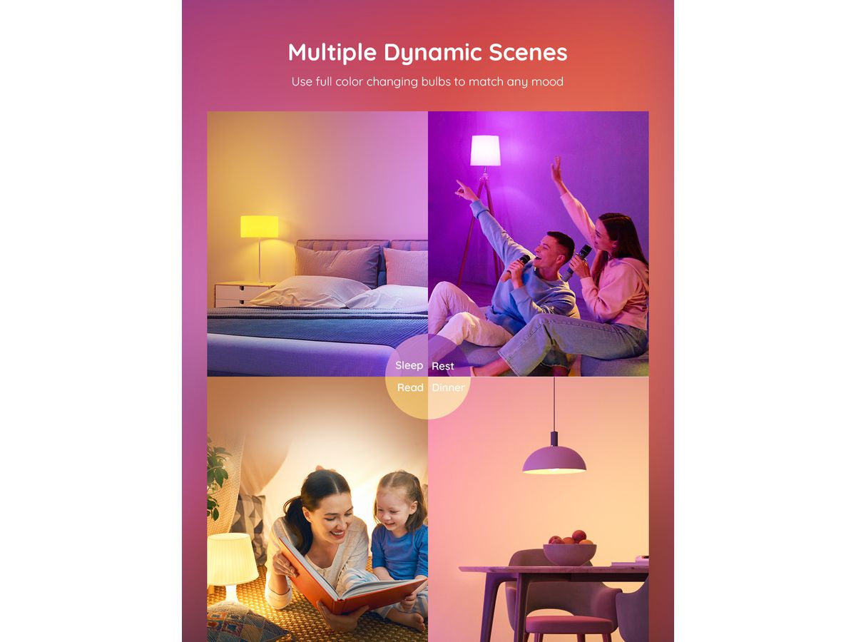 GOVEE Smart LED lampadina E27 H6004CC1 Wifi & Bluetooth, 800Lumen (6974316999034)