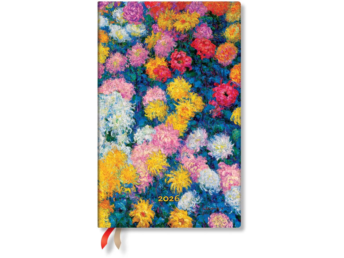 PAPERBLANKS Agenda Monets Chrysanth. 2026 DD0622-1 1S/2P HOR Maxi HC AL 13.5x21cm (9780349706221)