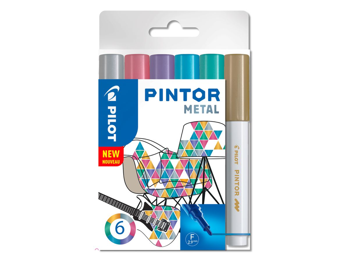 PILOT Marker Set Pintor 1.0mm S6/0517443 6 Farben metallic (3131910517443)