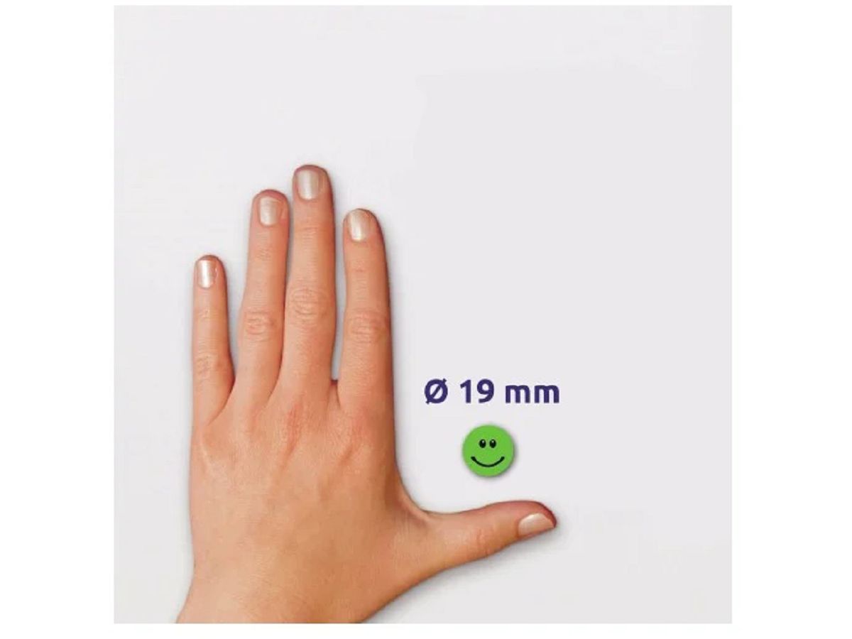 AVERY ZWECKFORM Bewertungspunkte Gesicht 19mm 3858 grün, Spender 250 Stück (4004182038581)