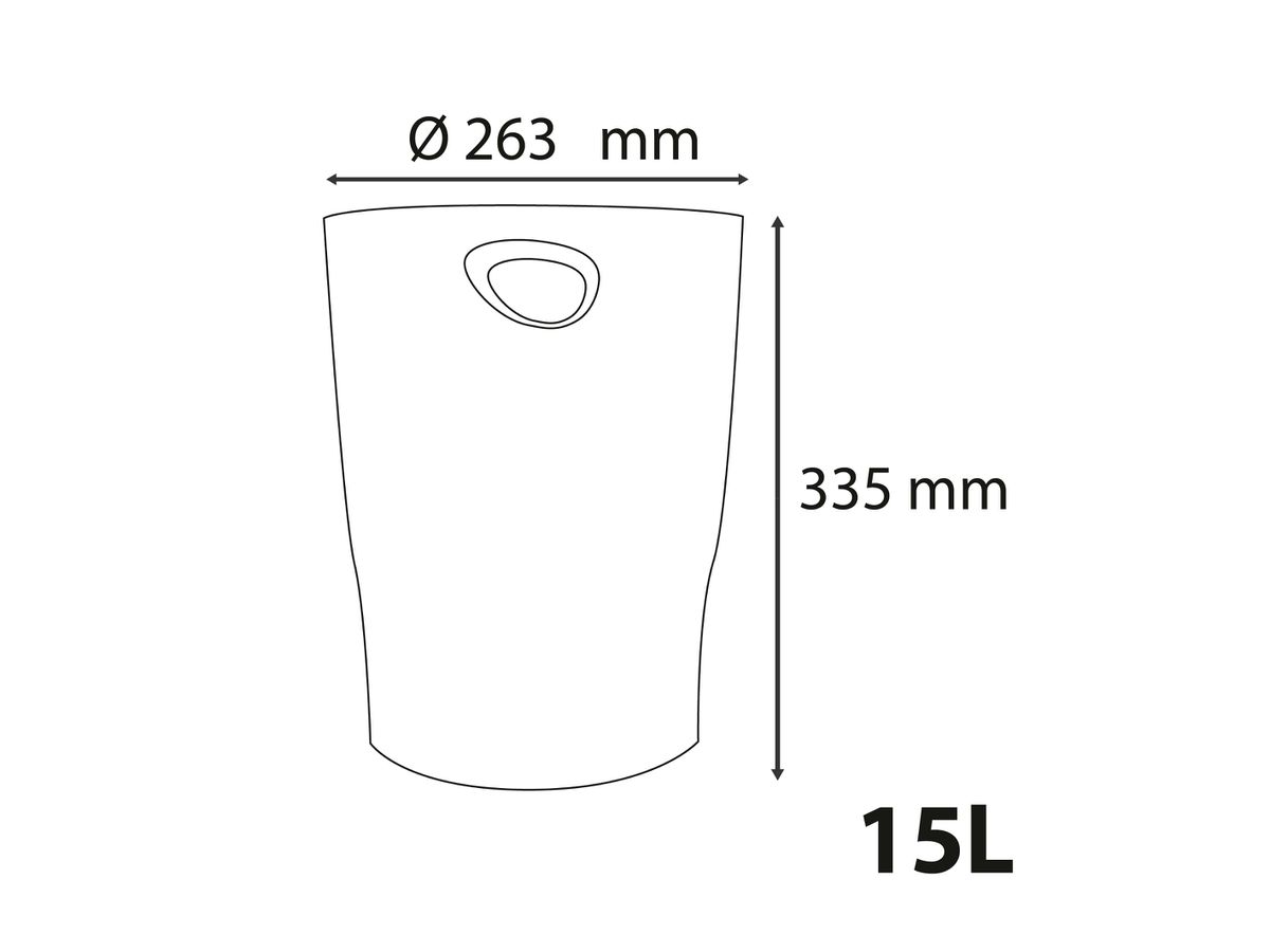 EXACOMPTA Papierkorb Ecobin 15lt 45333D frostblau (9002493453333)