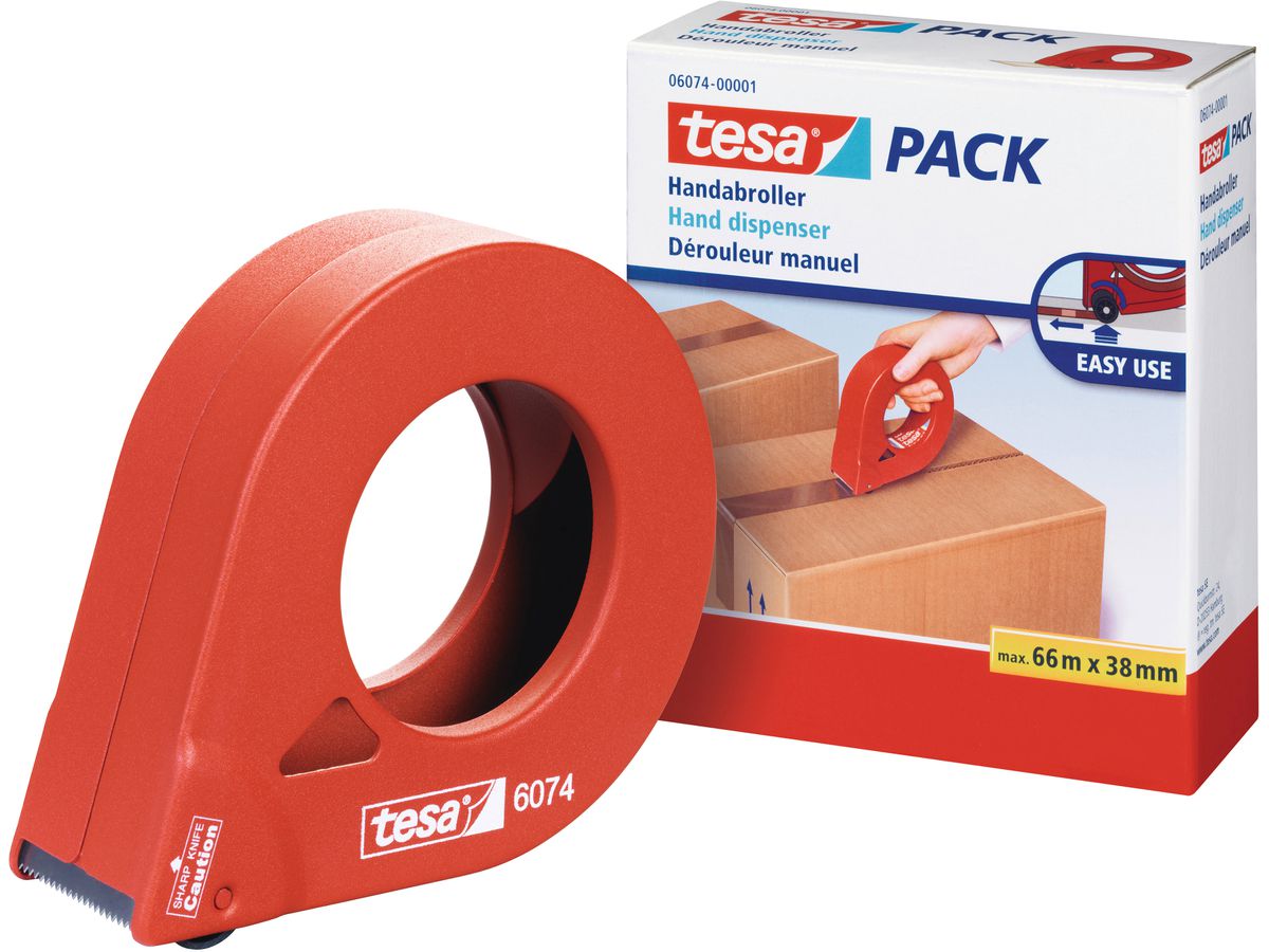 TESA Abroller 38mm×66m 607400001 orange (4042448203847)