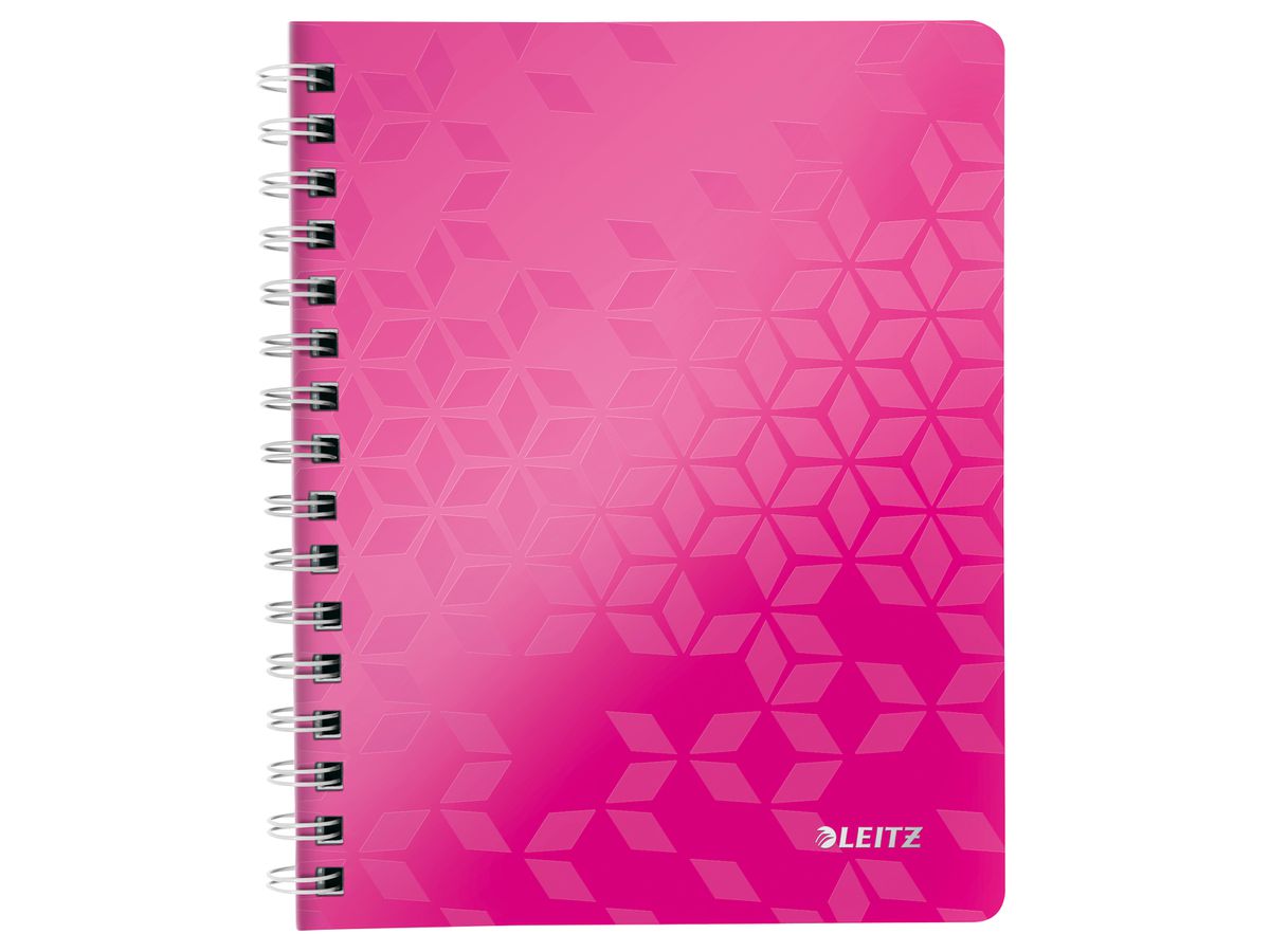 LEITZ Libro spirale WOW PP A5 46390023 pink 80 fogli (4002432107742)