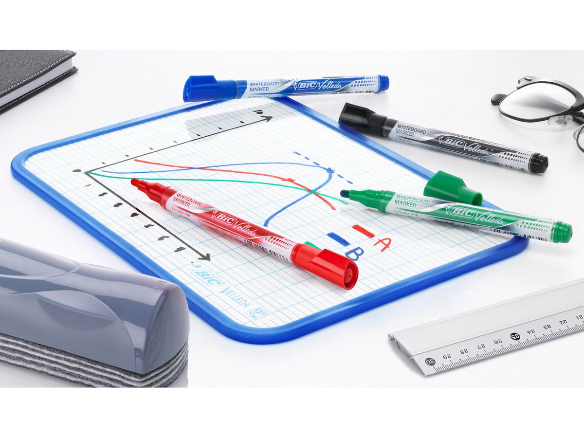 BIC Whiteboard Liquid Ink 902094 4 Farben, Etui (3086123307193)