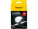 INTENSO Power Charger 30W GaN 1x USB-C 7803042 + Cable USB-C to USB C white (4034303034086)