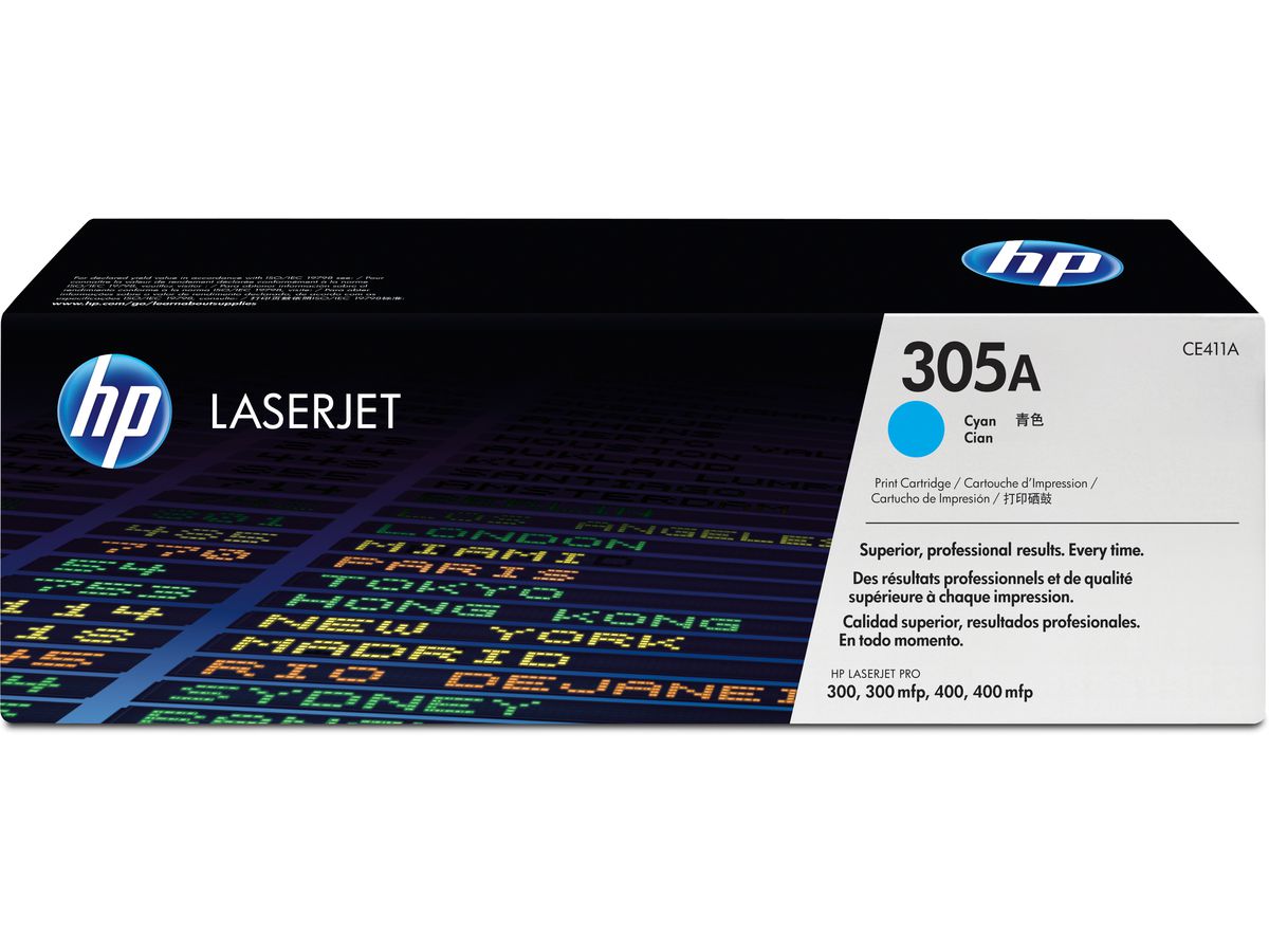HP Modulo di toner 305A cyan CE411A LJ Pro Color M375 2600 pagine (0884962772362)