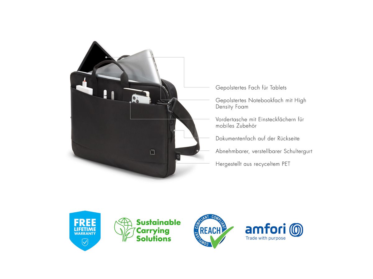 DICOTA Eco Slim Case MOTION Black D31868-RPET for Universal 12 - 13.3 inch (7640186418133)