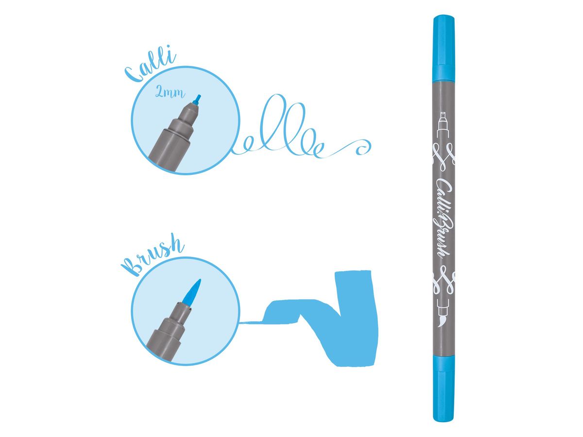 ONLINE Callibrush Pen Double Tip 2mm 19059/6 Light Blue Light Blue (4014421190598)