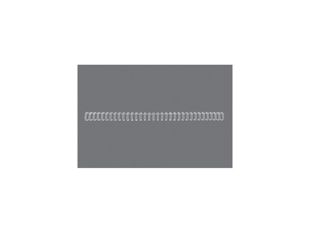 GBC Drahtbinderücken 9.5mm A4 RG810670 weiss, 34 Ringe 100 Stück (5019577190262)