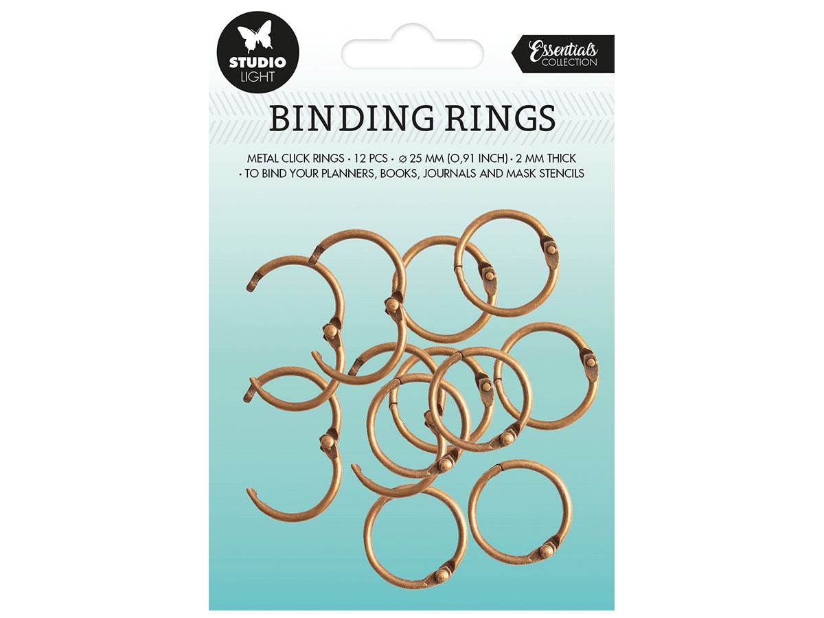 SIZZIX Rilegatura 2.3x2.3x0.3cm RING02 oro 12 pz. (8713943134276)