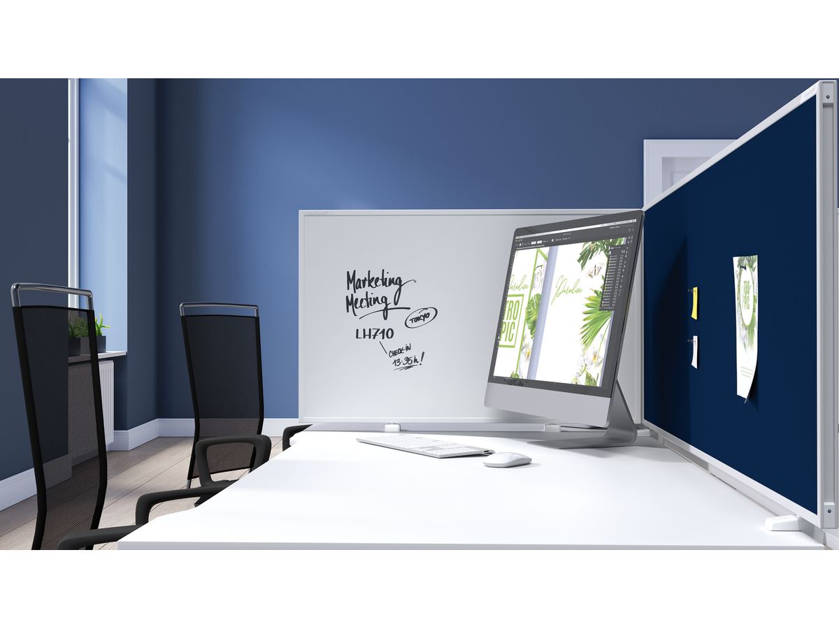 MAGNETOPLAN Divisorio da scrivania VP 1108018 rosa 800x500mm (4013695064505)