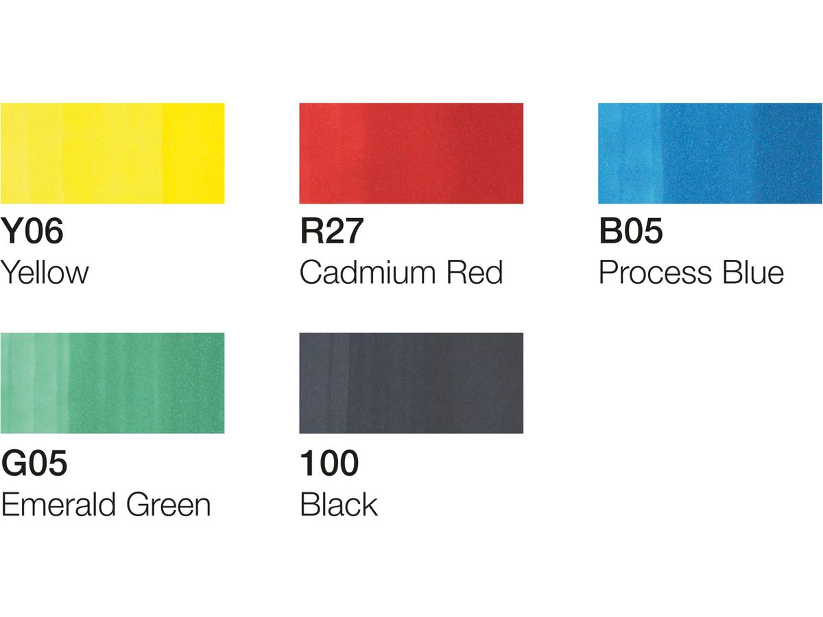 COPIC Marker Ciao 22075550 5+1 Set Brights (4013695261348)