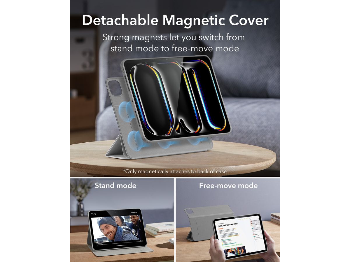 ESR Rebound Hybrid Case 360 1B1990503 iPad Pro 11 , 2024, Grey (4894240193648)