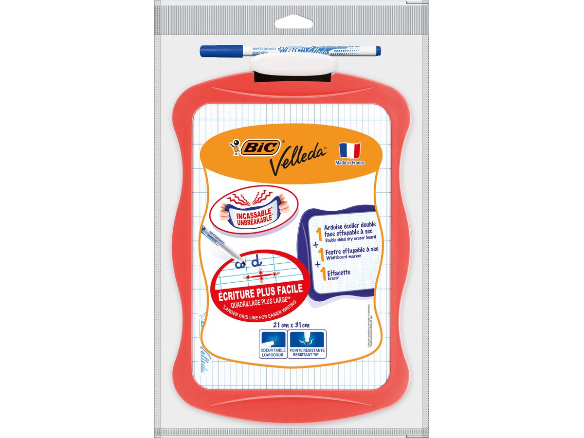 BIC Whiteboard 20x31cm 841362 incl. Velleda Marker ass. (3086126668468)