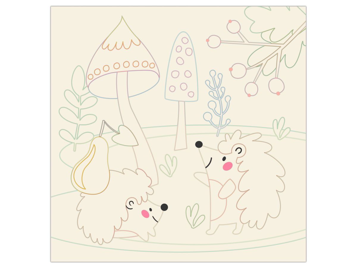 URSUS Immagini magiche da grattare 24560003F Amici della foresta, 21x21cm (4008525256922)