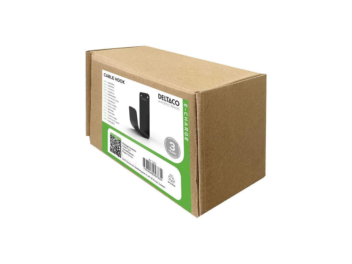 DELTACO e-Charge Cable Hook EV-5115 Stainless Steel SS304, Bl. (7333048057334)