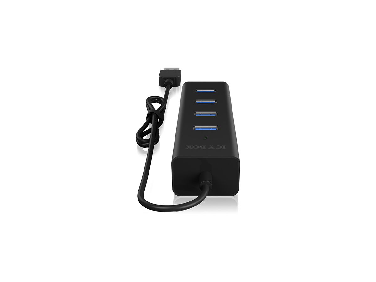 ICY BOX 4 Port Hub Type A USB 3.0 IB-HUB1409-U3 Aluminium black (4250078165873)