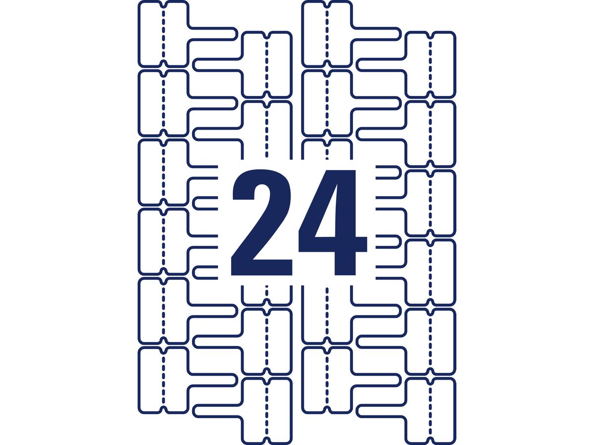 AVERY ZWECKFORM Etichette 60x40mm L7950-20 Kabel, perm. 480 pezzi (4004182061886)