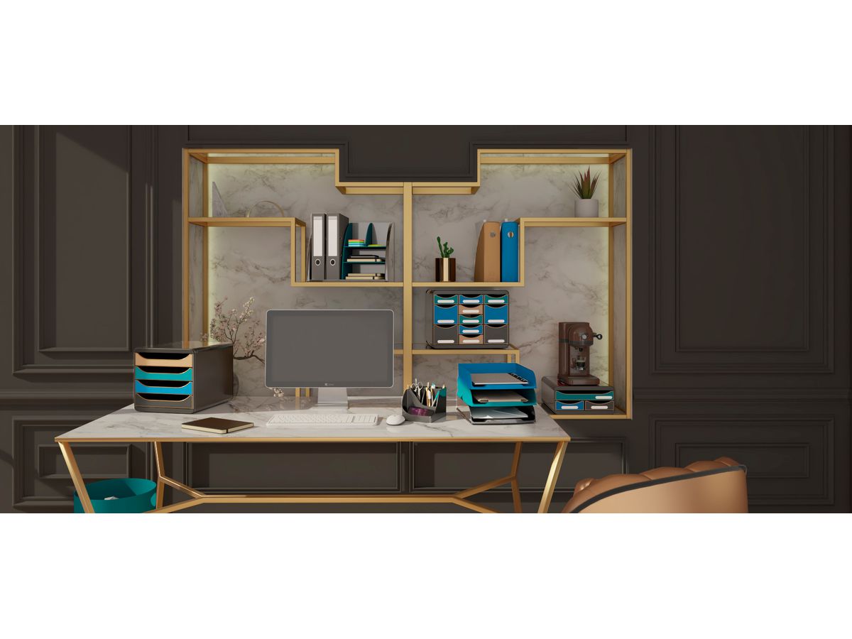 EXACOMPTA Cest. P.Documenti NEO DECO A4+ 11128D Combo Styli, blu verde (9002493112285)