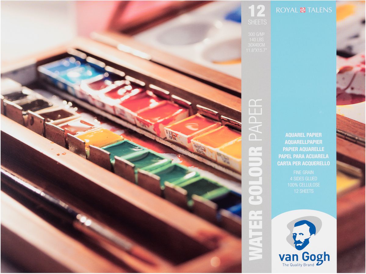 VAN GOGH Aquarell Papier 30x40cm 94174030 FSC-MIX 12 Blatt (8712079399313)
