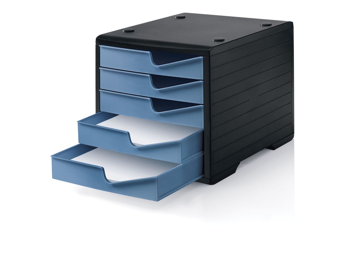 STYRO Styroswingbox 275-8430.369 sz/taubenblau 5 Schubladen (7612176079310)
