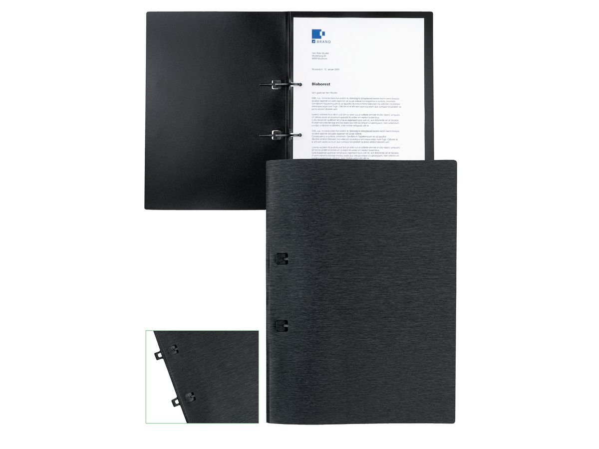 KOLMA Dossier-classeur LineaVerde A4 11.051.06 noir, PP, Sand, recycling (7611967113547)