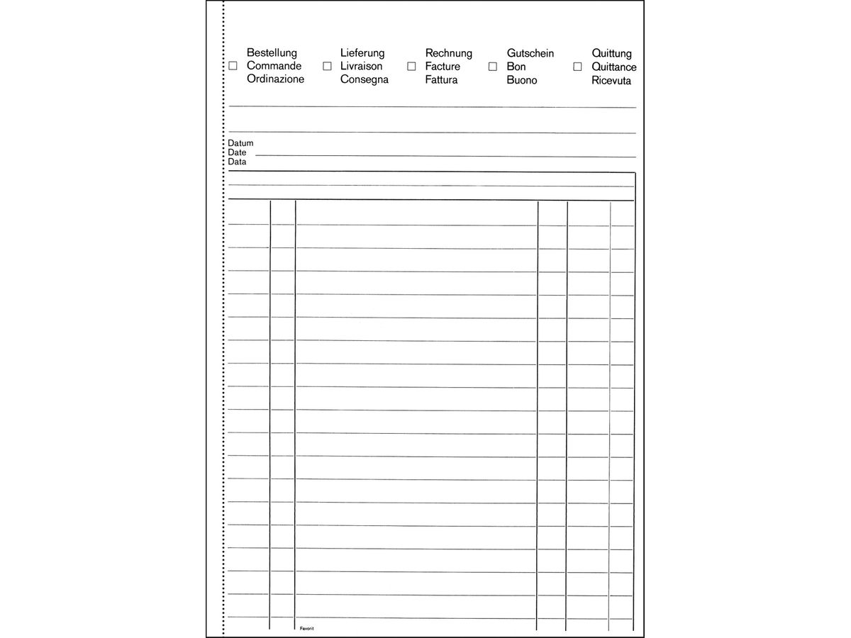 FAVORIT Mehrzweckbuch OK BONUS A5 8313 OK Durchschreibepapier 84 Blatt (7612149053194)