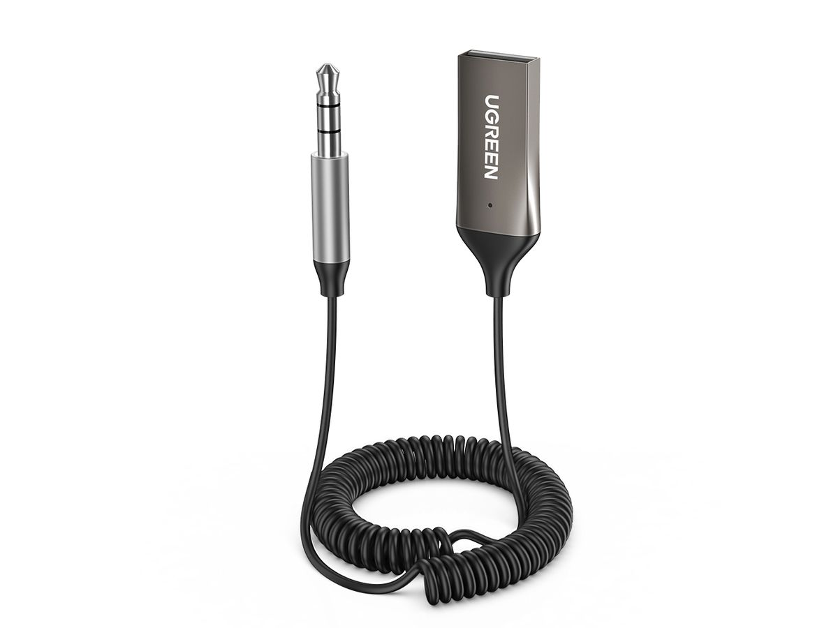 UGREEN USB Aux BT 5.0 Receiver 70601 Grey (6957303876013)