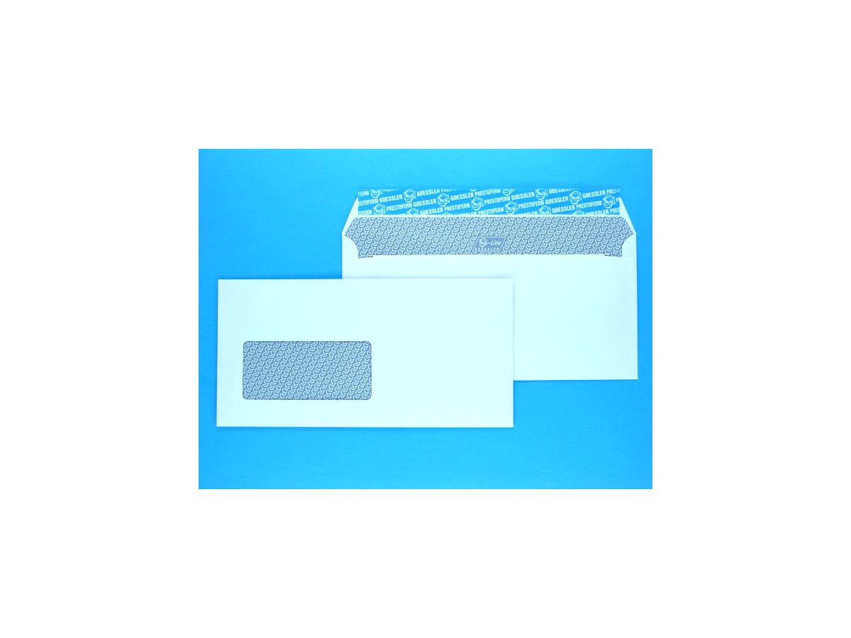 GOESSLER Enveloppe G-Line a/fenêt. C5/6 2033 100g, blanc 500 pcs. (7640126611747)