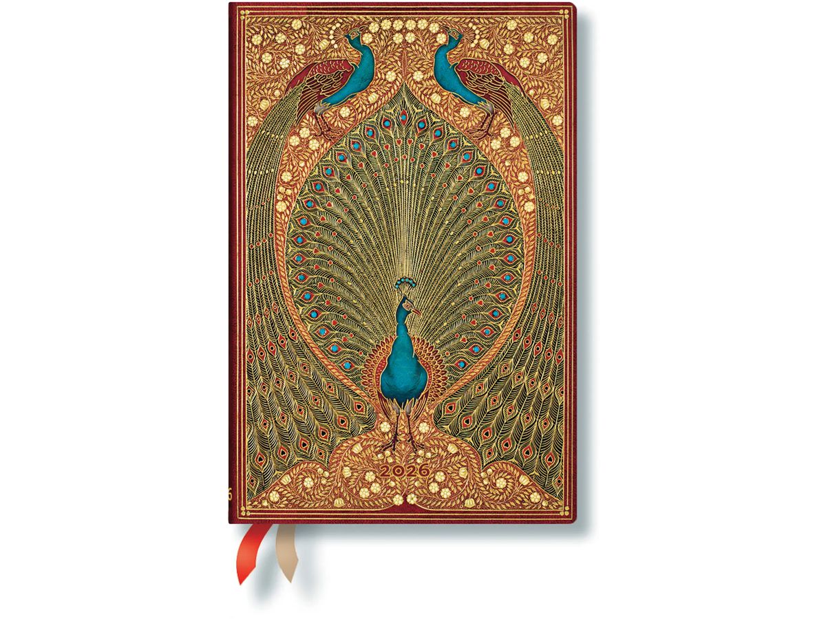 PAPERBLANKS Agenda Hafiz Pfauen 2026 DD0547-7 1T/1S TAG Mini HC DE 9.5x14cm (9780349705477)