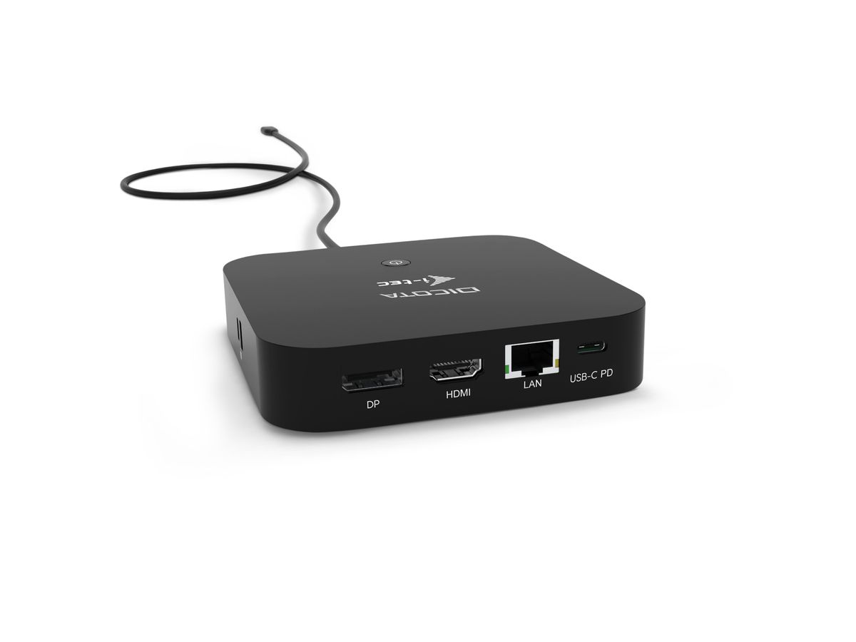 DICOTA USB-C 11in1 Docking Station D31949 5K HDMI/DP PD 100W black (7640186417044)