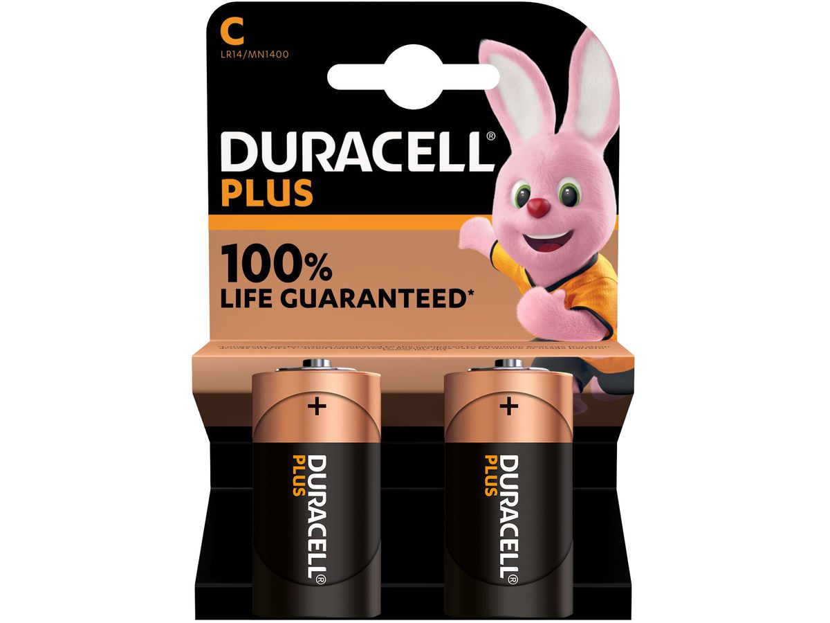 DURACELL Batterie Plus Power 4-141827 C, LR14, 1.5V 2 Stück (5000394141827)