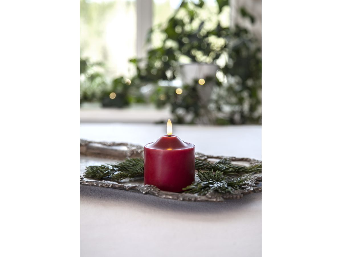 STAR TRADING LED Kerze Flamme 9.5cm 12.061-60 rot (7391482062093)