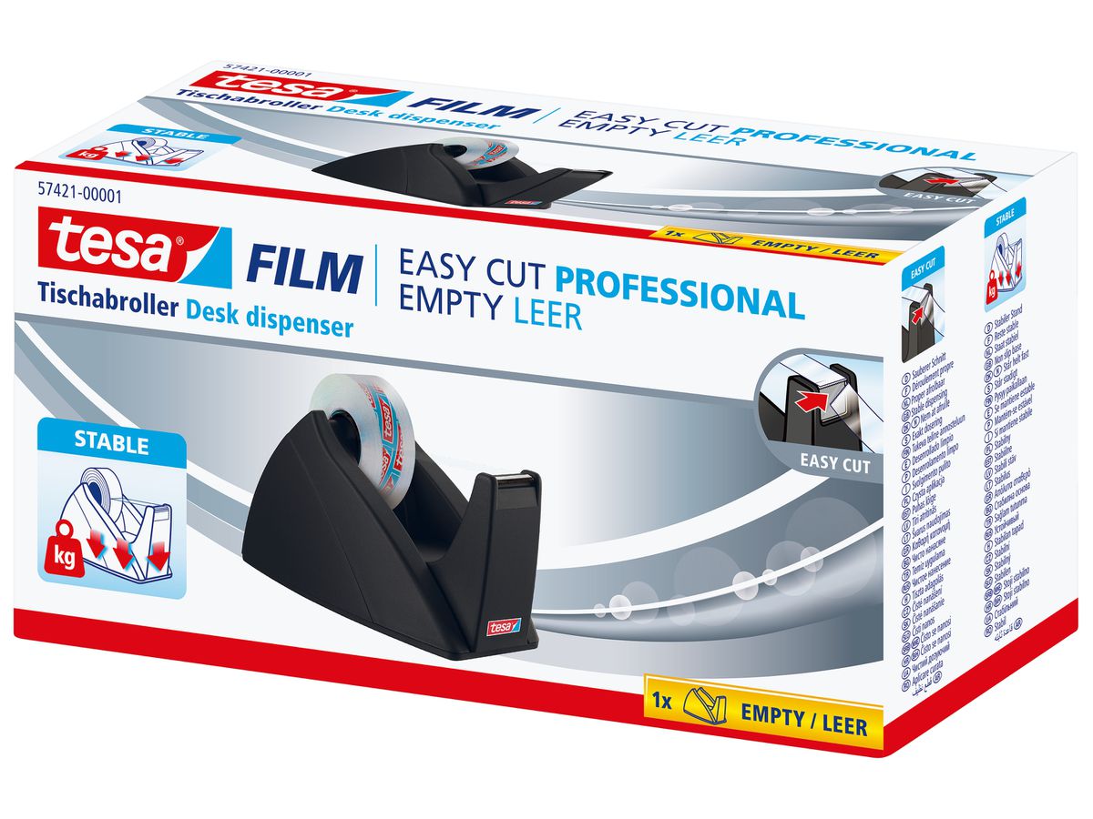 TESA Tischabroller EasyCut 33mx19mm 574210000 schwarz (4042448363138)