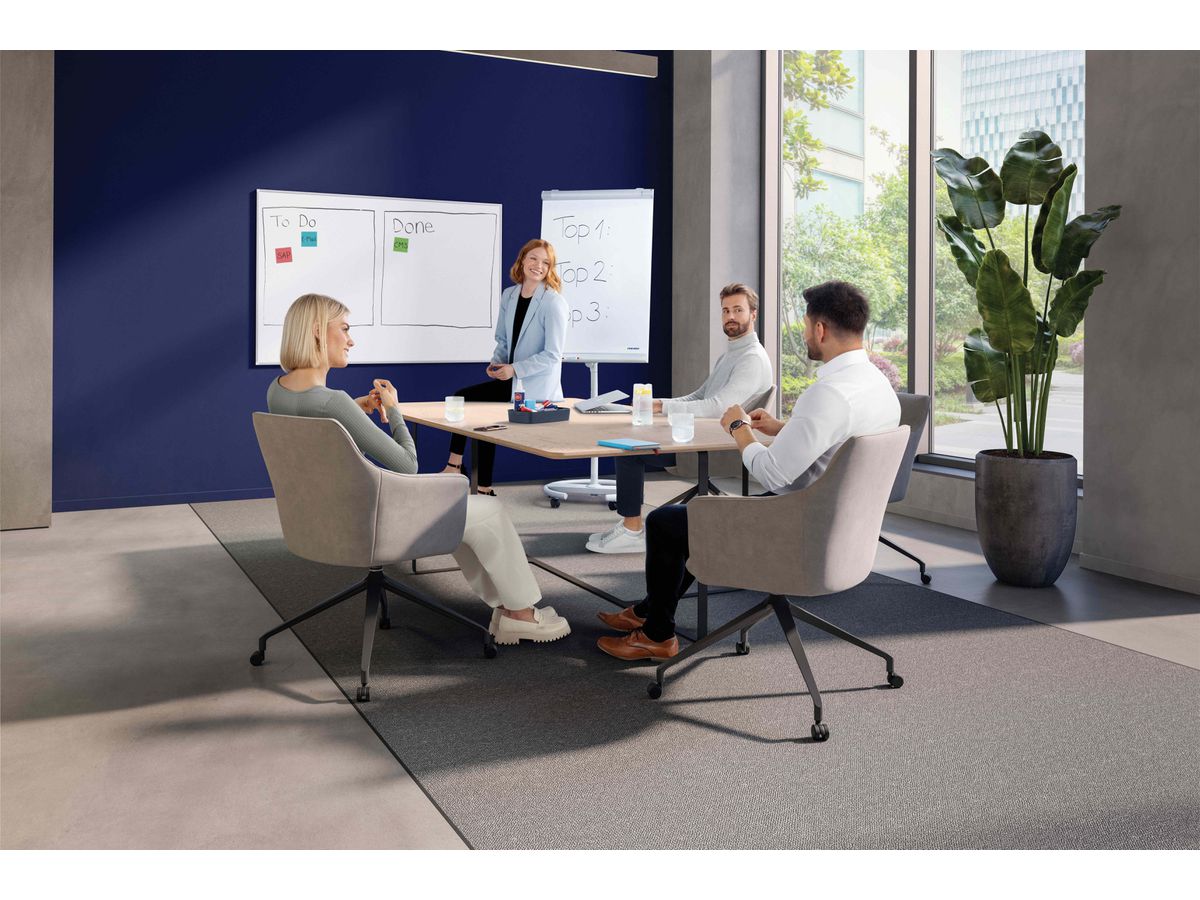 FRANKEN Flipchart X-tra!Line 68x105cm EL-FC20 hellgrau dreibein (4016946199421)